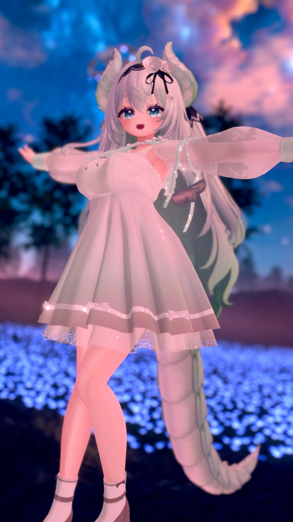 《44アバター対応衣装》ピュアリリィワンピース -PureLilyDress- 《~6/7 Sale中!》
