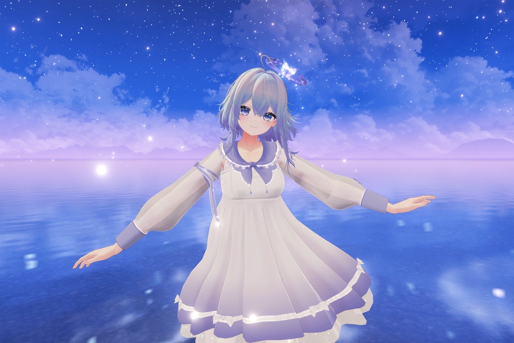 《44アバター対応衣装》ピュアリリィワンピース -PureLilyDress- 《~6/7 Sale中!》