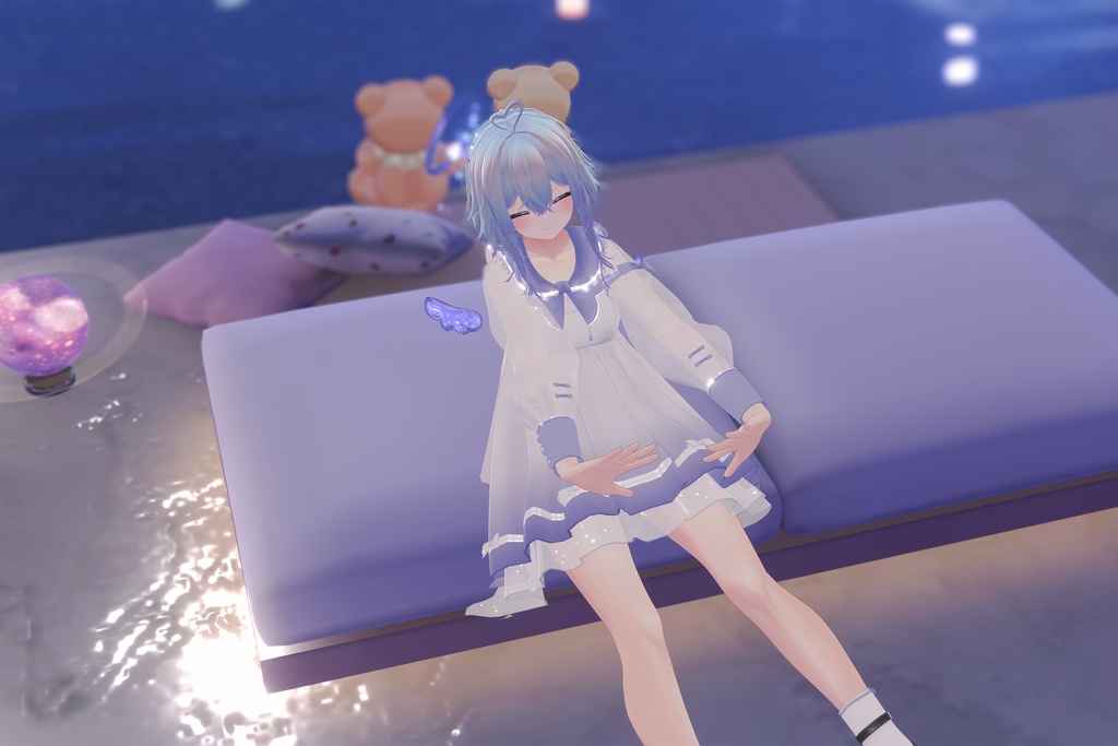 《44アバター対応衣装》ピュアリリィワンピース -PureLilyDress- 《~6/7 Sale中!》