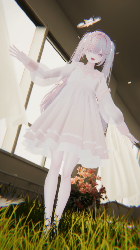《44アバター対応衣装》ピュアリリィワンピース -PureLilyDress- 《~6/7 Sale中!》