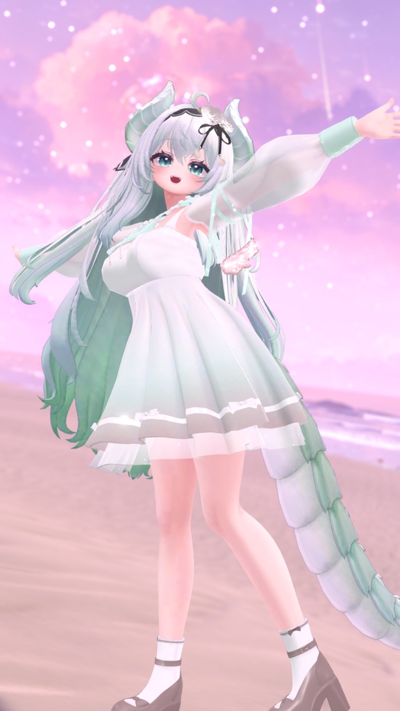 《44アバター対応衣装》ピュアリリィワンピース -PureLilyDress- 《~6/7 Sale中!》