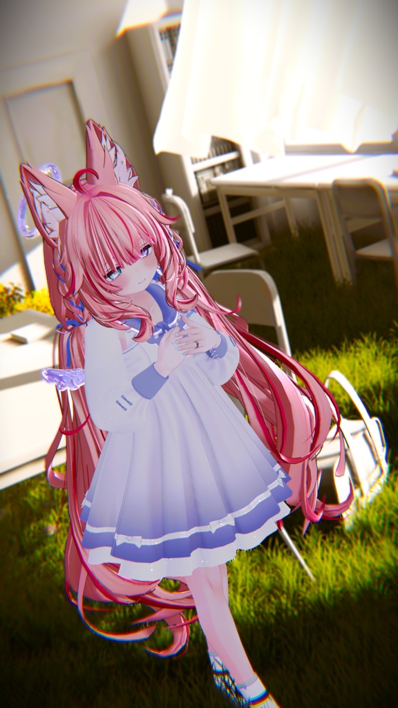 《44アバター対応衣装》ピュアリリィワンピース -PureLilyDress- 《~6/7 Sale中!》