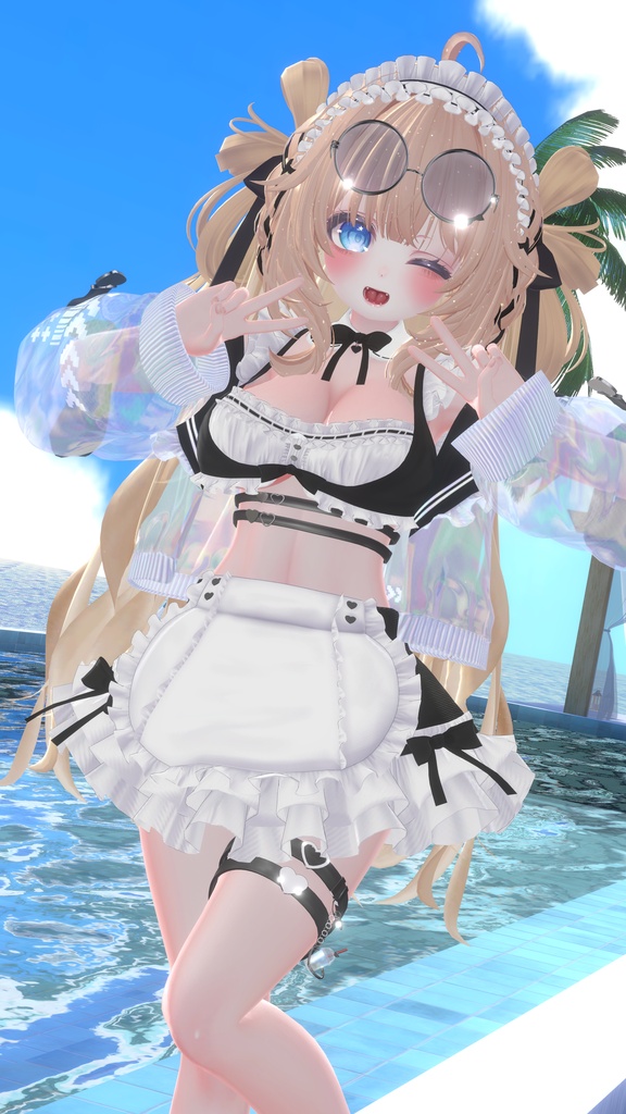 《44アバター対応衣装》サマーラブメイド -SummerLoveMaid- 《~7/7 SALE中!》