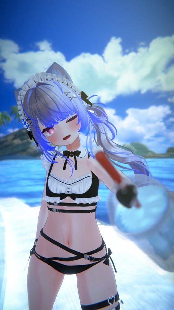 《44アバター対応衣装》サマーラブメイド -SummerLoveMaid- 《~7/7 SALE中!》
