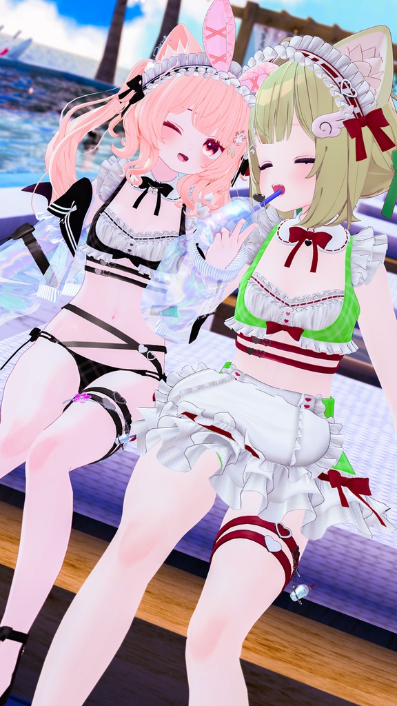 《44アバター対応衣装》サマーラブメイド -SummerLoveMaid- 《~7/7 SALE中!》