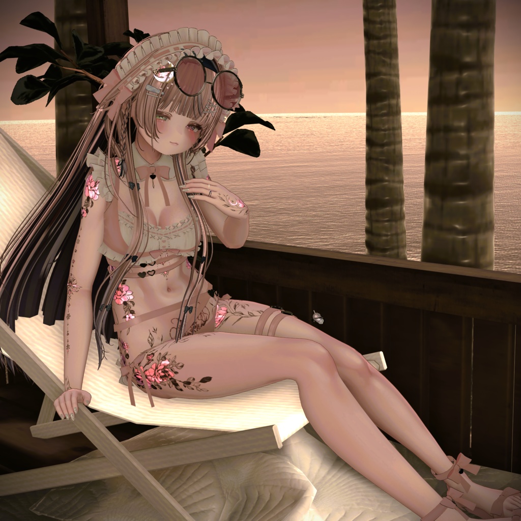 《44アバター対応衣装》サマーラブメイド -SummerLoveMaid- 《~7/7 SALE中!》
