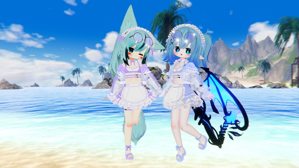 《44アバター対応衣装》サマーラブメイド -SummerLoveMaid- 《~7/7 SALE中!》