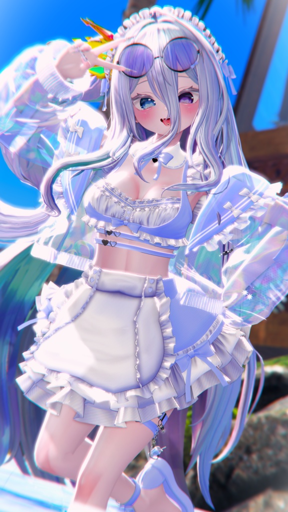《44アバター対応衣装》サマーラブメイド -SummerLoveMaid- 《~7/7 SALE中!》
