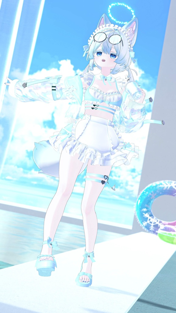 《44アバター対応衣装》サマーラブメイド -SummerLoveMaid- 《~7/7 SALE中!》