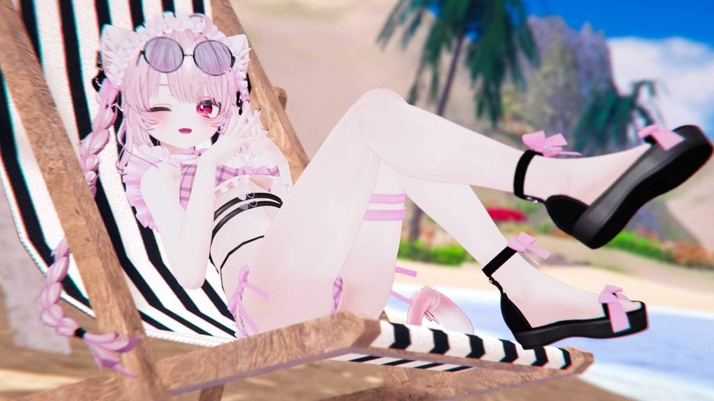 《44アバター対応衣装》サマーラブメイド -SummerLoveMaid- 《~7/7 SALE中!》