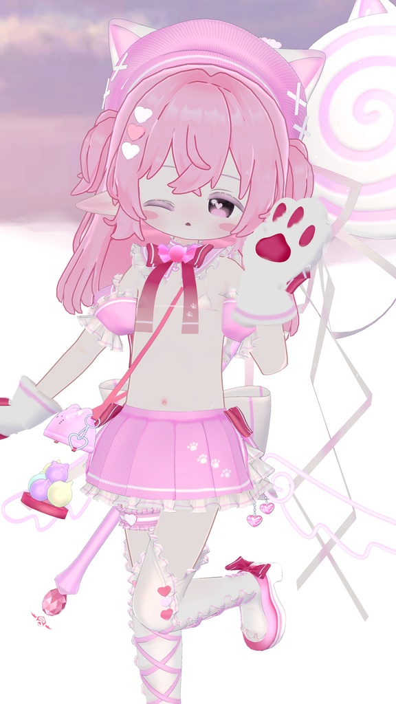 《38アバター対応衣装》まじかるスイート♡ねこはんど《~8/7 Sale中!》