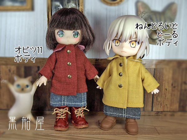 オビツ11 ねんどろいどどーる カジュアルコートとデニムスカートのセット 黒船屋通販店 Booth