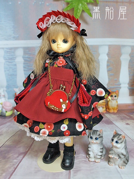 ドール用小物 がまぐちショルダーバッグ