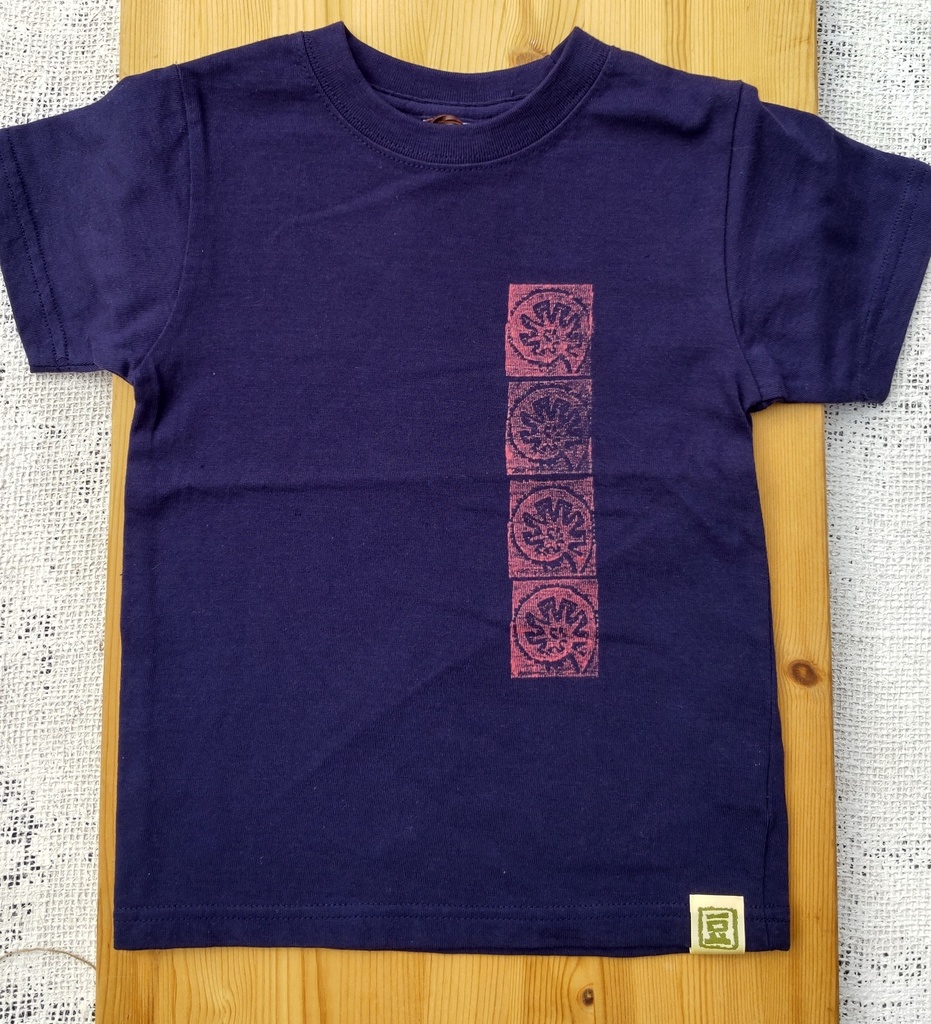 アンモナイトTシャツ/110cm/紺