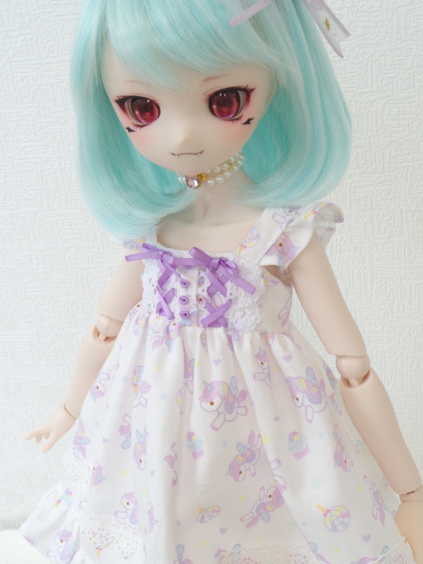 MDD用ユニコーン柄JSK&チュールりぼんソックス