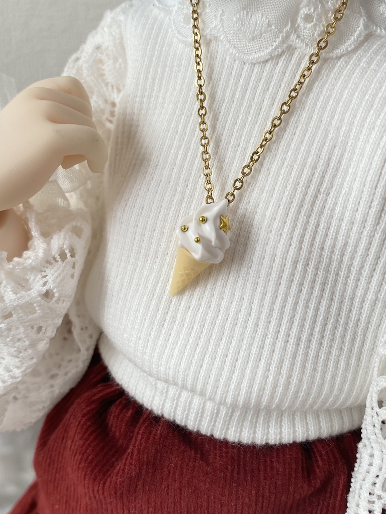 【1/3ドール用】ミニチュアアイスクリームペンダント