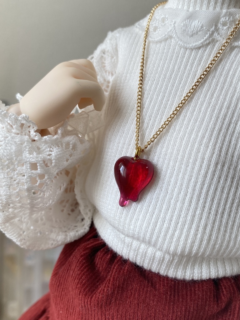 【1/3ドール用】メルティハートペンダント