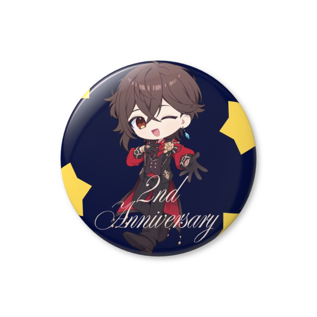2nd anniversary　ミニキャラ缶バッチ(第二王子Ver)