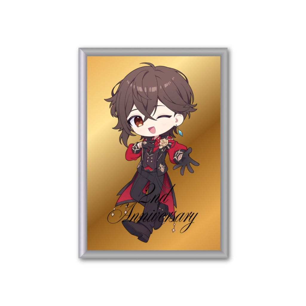 2nd anniversary　ミニキャラフォト風カード(第二王子Ver)