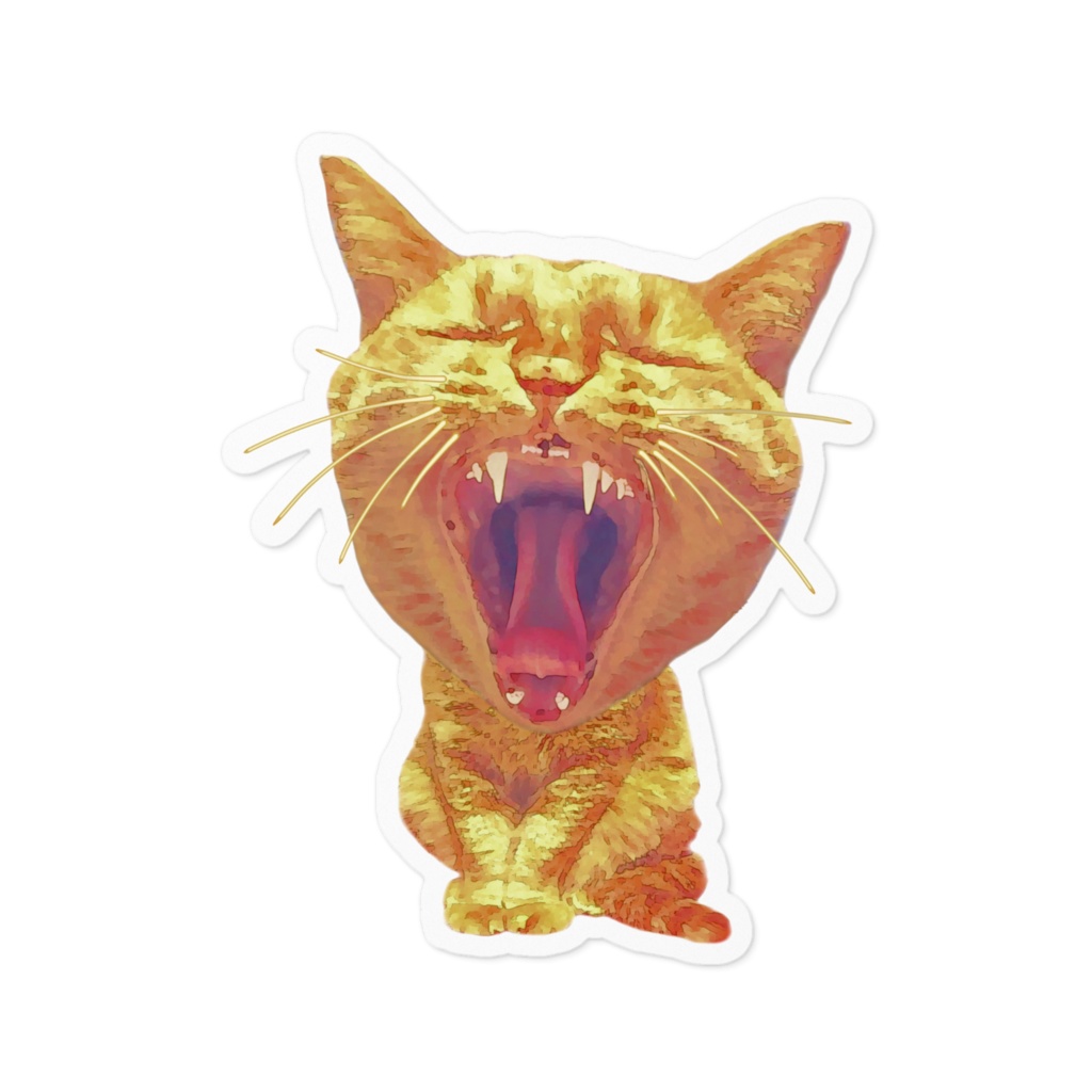 おもしろ猫の陽一　ステッカー　オリジナルよういち