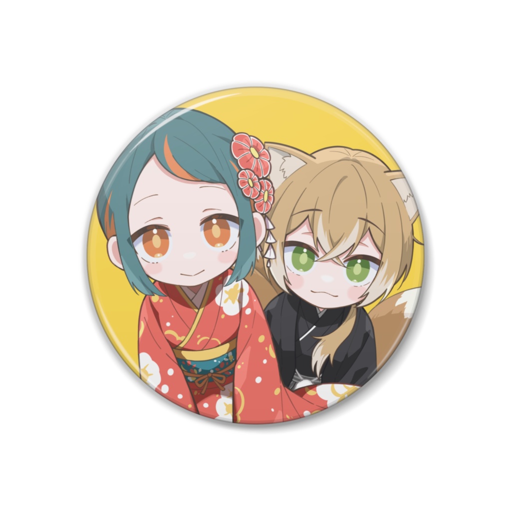 いななり缶バッチ(正月Ver)