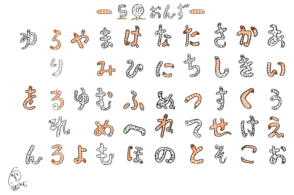 ちんあなごもじトートバック〜50おんず〜