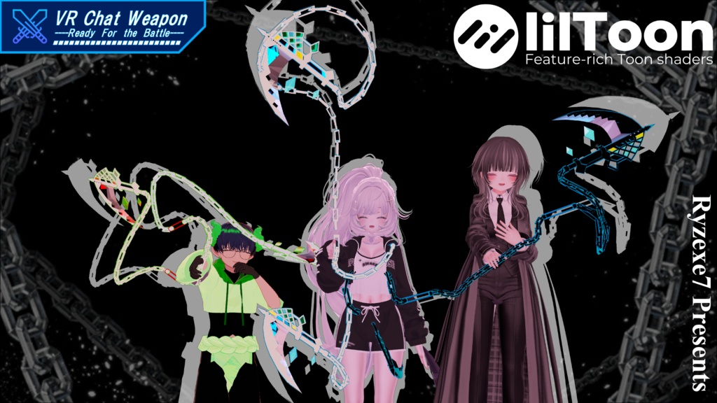 【3Dモデル】動く!鳴る! 鎖鎌 "双魚" 【 Chain Ripper "Sougyo" 】