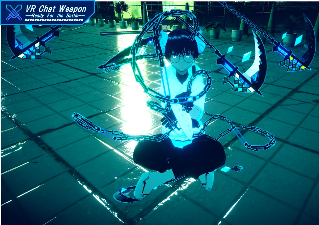 【3Dモデル】動く!鳴る! 鎖鎌 "双魚" 【 Chain Ripper "Sougyo" 】