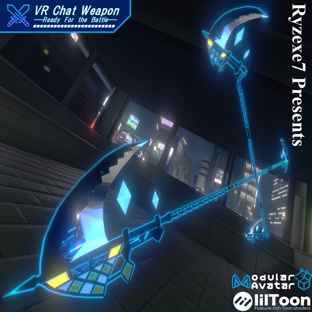【3Dモデル】動く!鳴る! 鎖鎌 "双魚" 【 Chain Ripper "Sougyo" 】