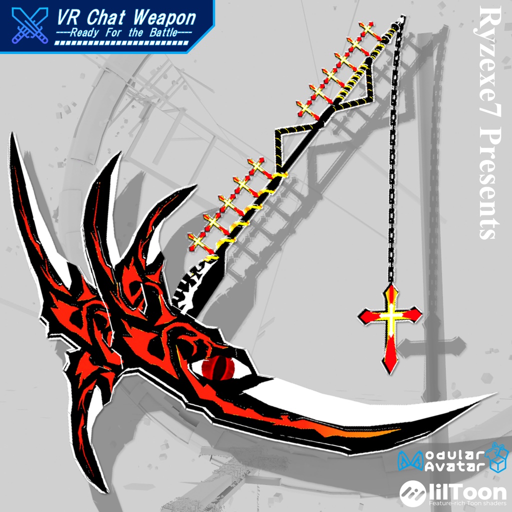 【3Dモデル】動く!鳴る! 大鎌 "悪魔" 【 Big Ripper "Devil" 】