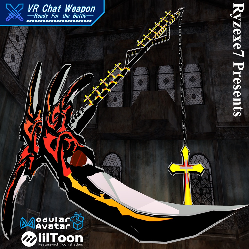 【3Dモデル】動く!鳴る! 大鎌 "悪魔" 【 Big Ripper "Devil" 】