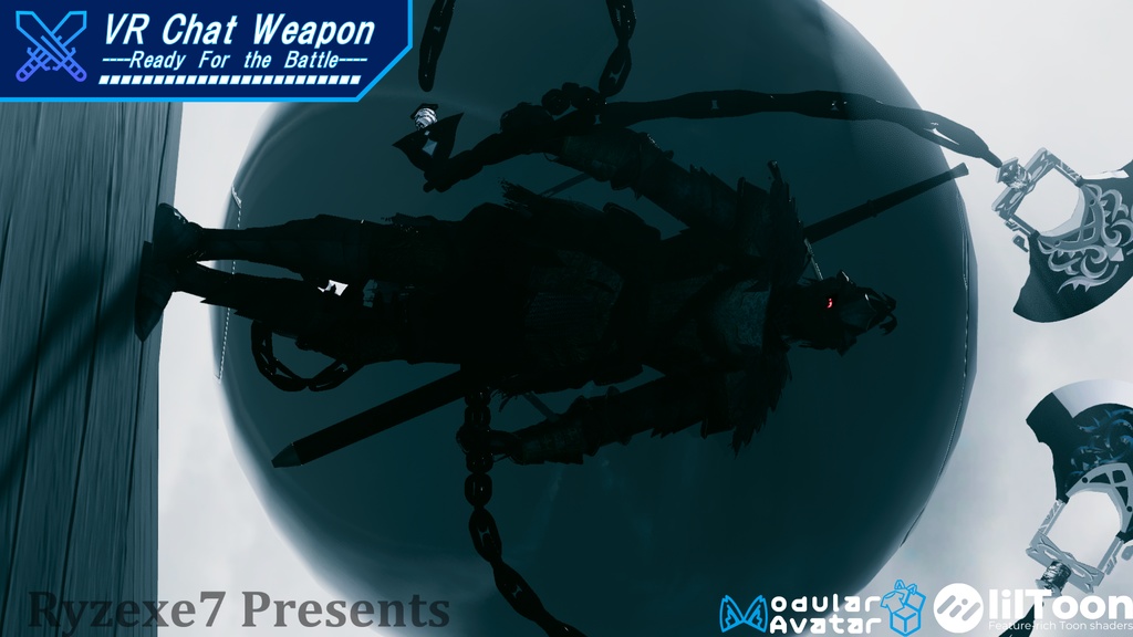 【3Dモデル】 銀鎖斧 "シルバーオール" 【 Chain Axe "Silver Ore" 】【クラッシュフィーバー】