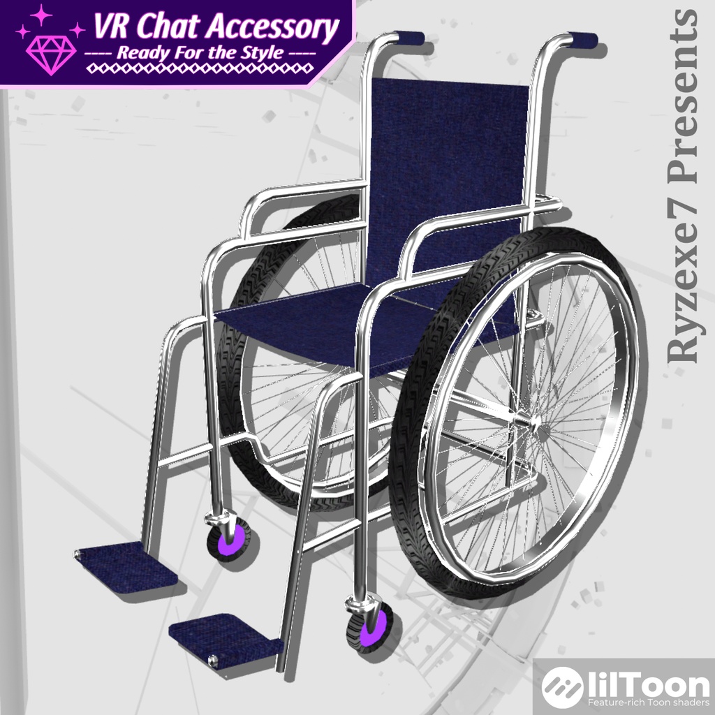【3Dモデル】 車いす 【 Wheel Chair 】