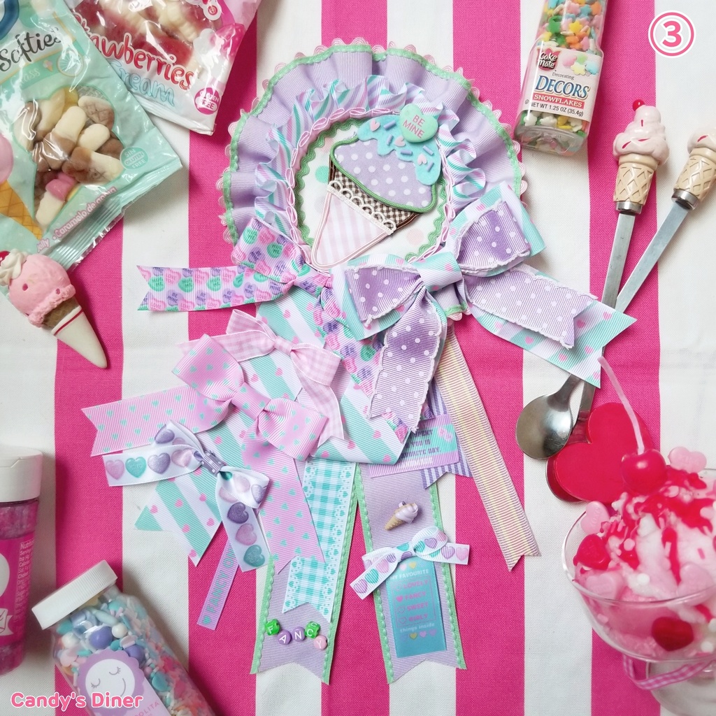 Icecream Parlor Rosette Brooch ③