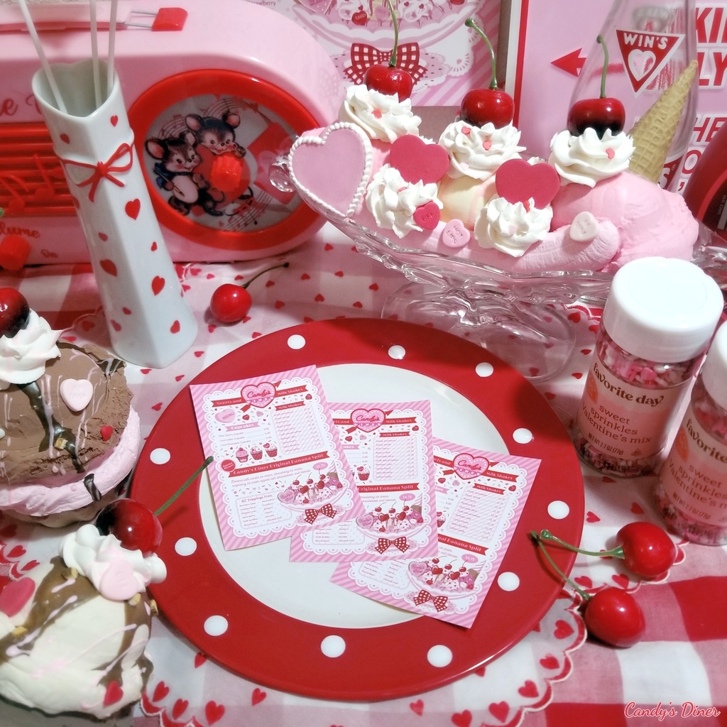 Candy's Diner menu ステッカー