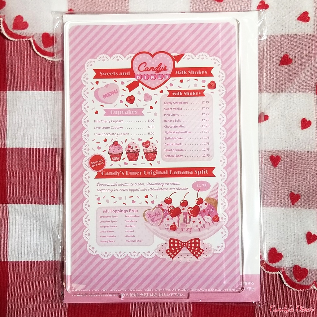 Candy's Diner menu アクリルスタンド
