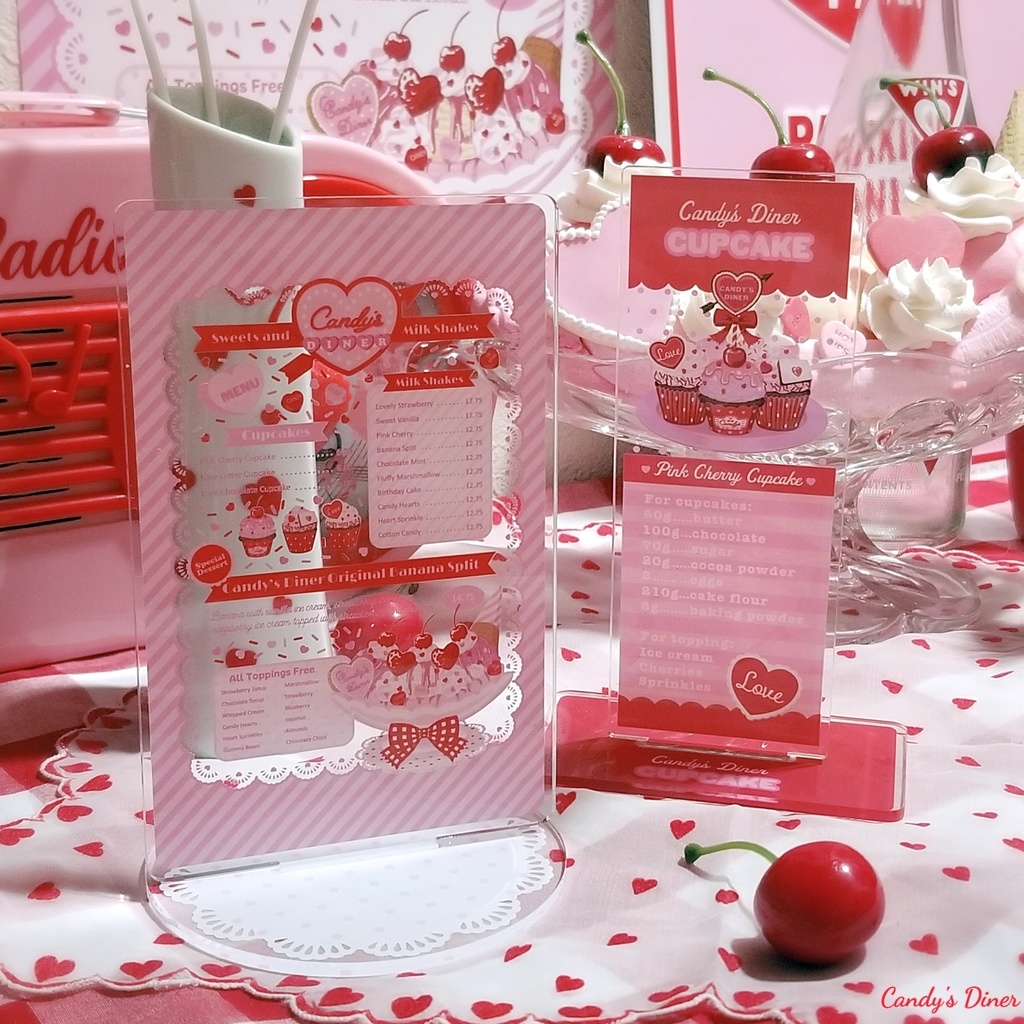 Candy's Diner menu アクリルスタンド