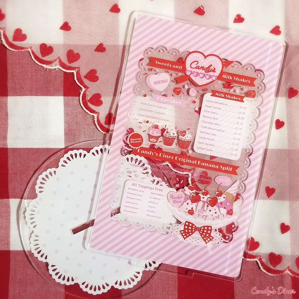 Candy's Diner menu アクリルスタンド