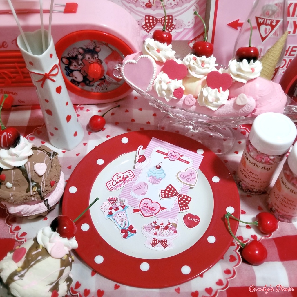 Candy Pink Banana Split フレークシール