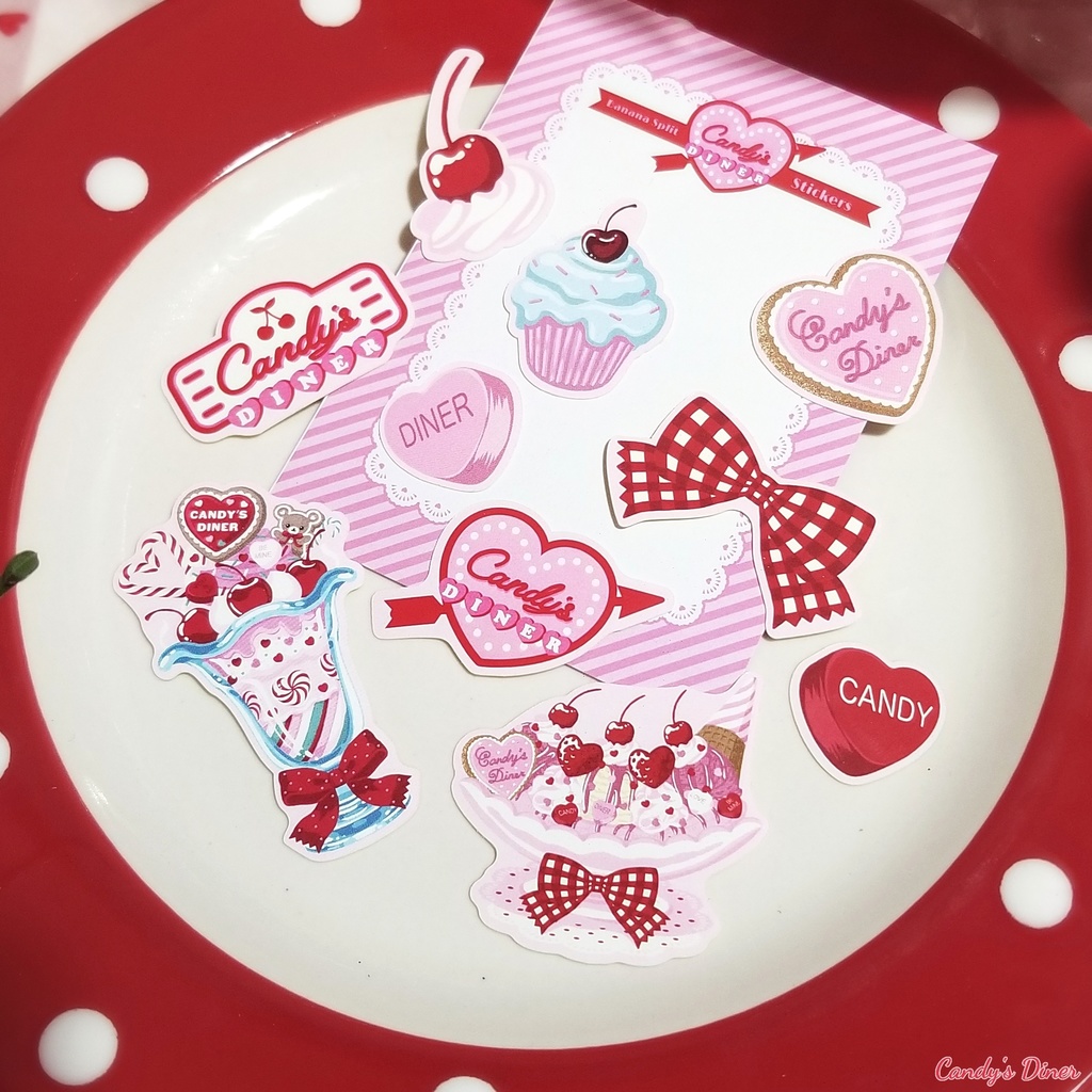 Candy Pink Banana Split フレークシール