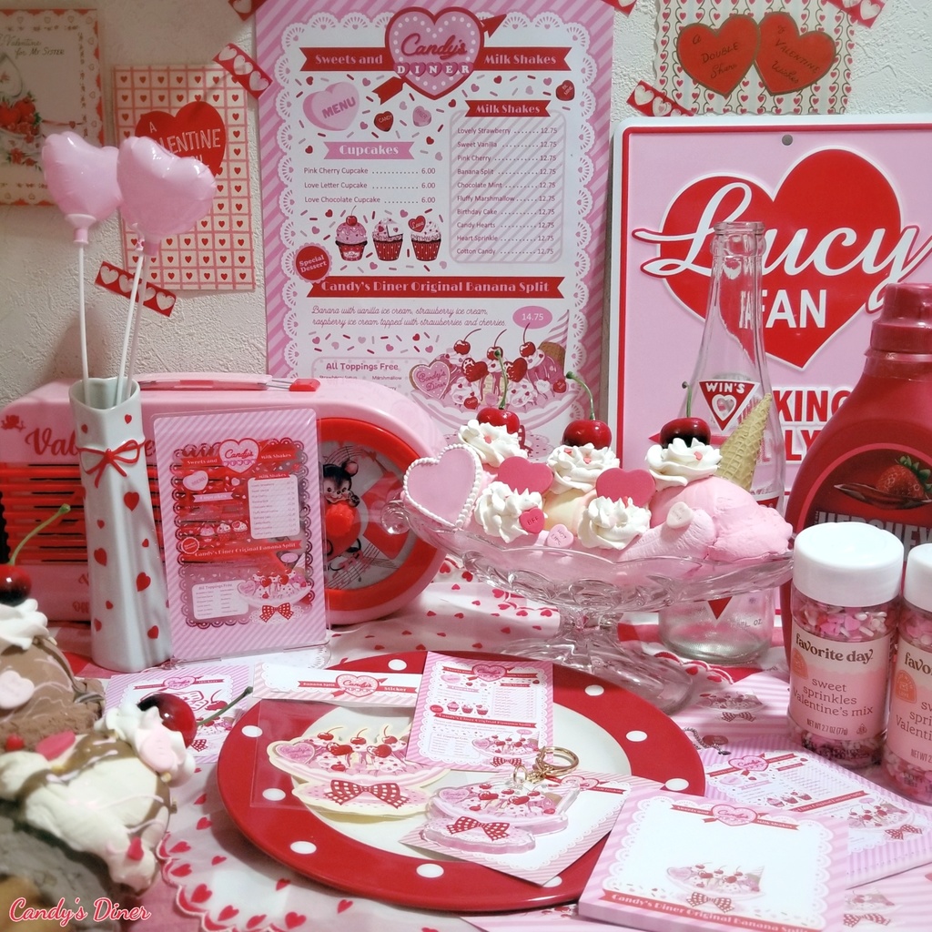 Candy Pink Banana Split フレークシール