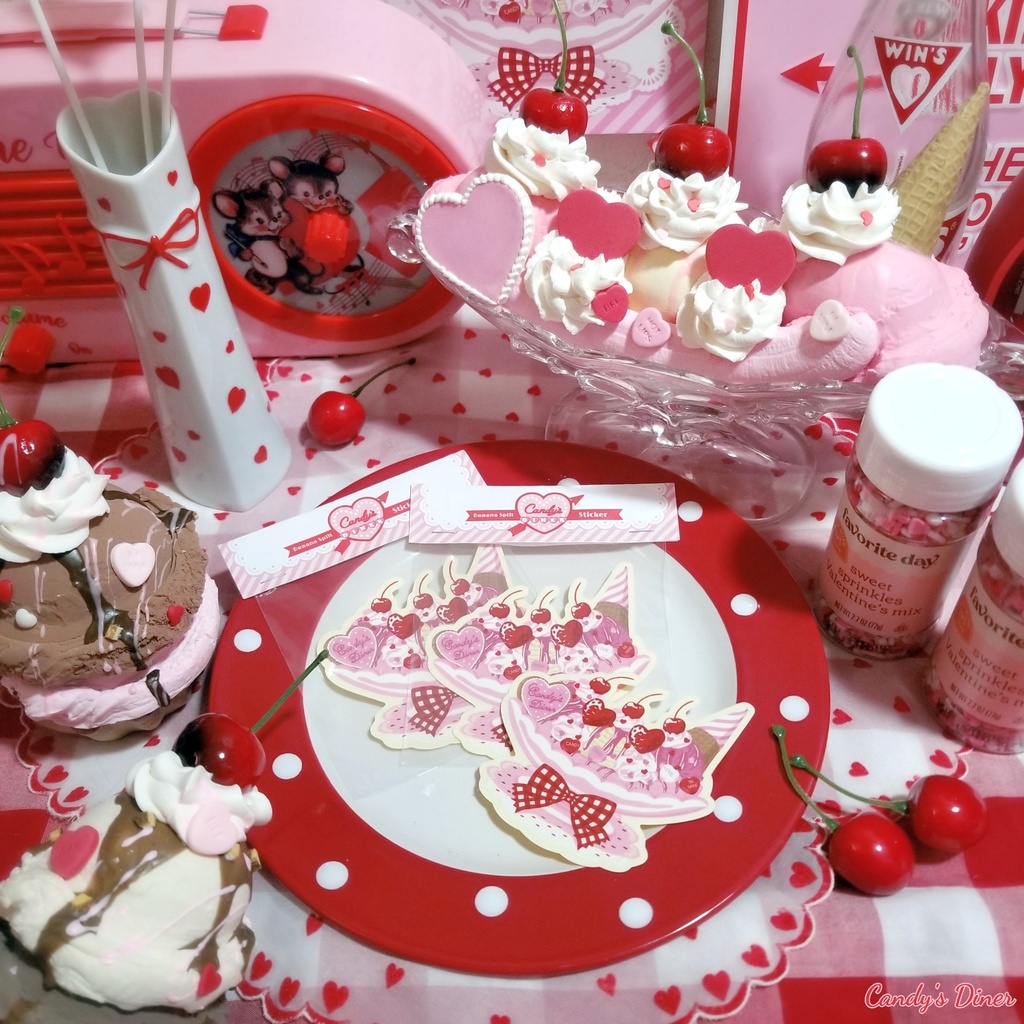 Candy Pink Banana Split ステッカー
