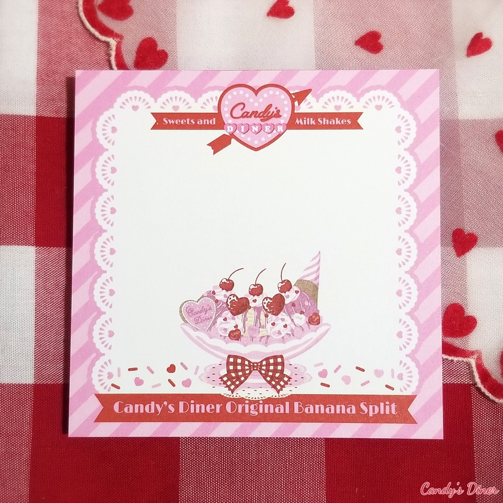 Candy Pink Banana Split メモパッド