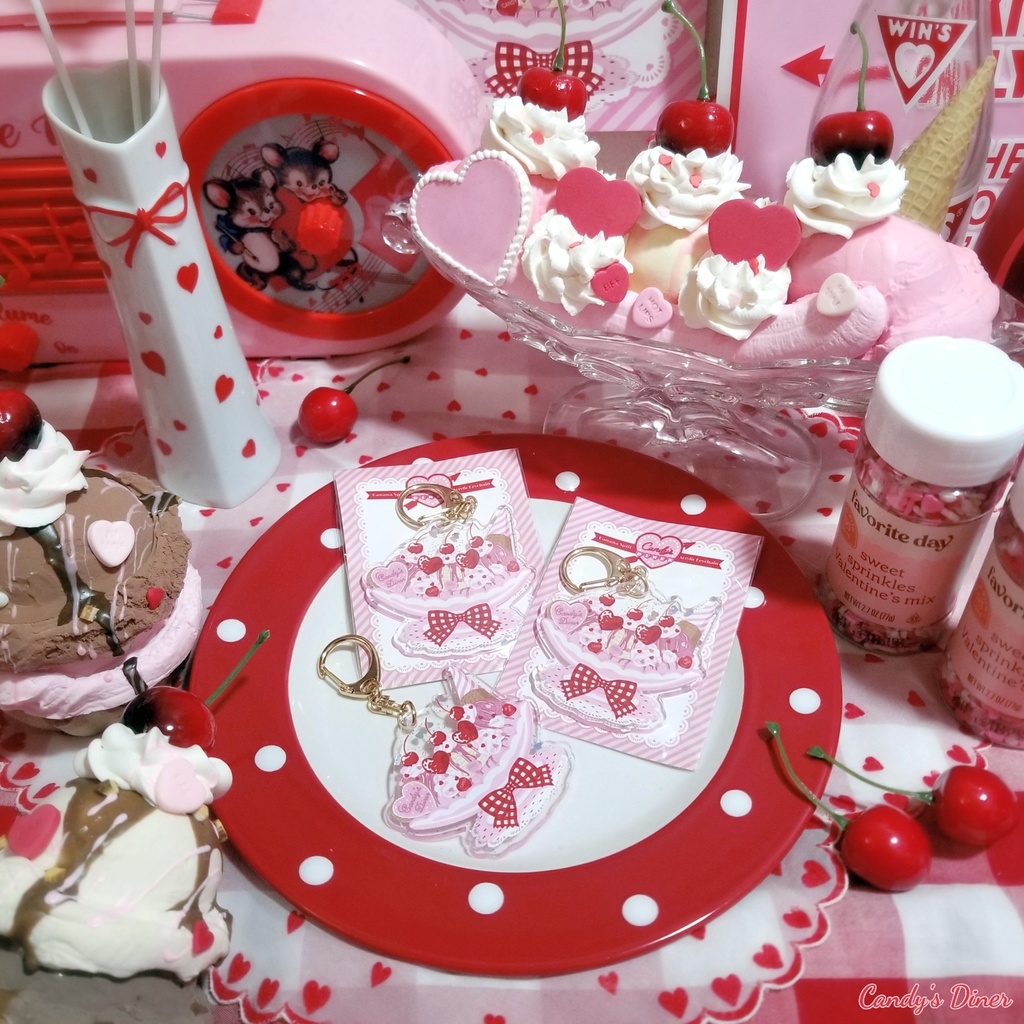 Candy Pink Banana Split アクリルキーホルダー
