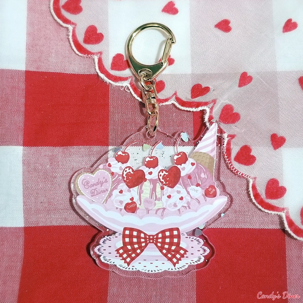 Candy Pink Banana Split アクリルキーホルダー
