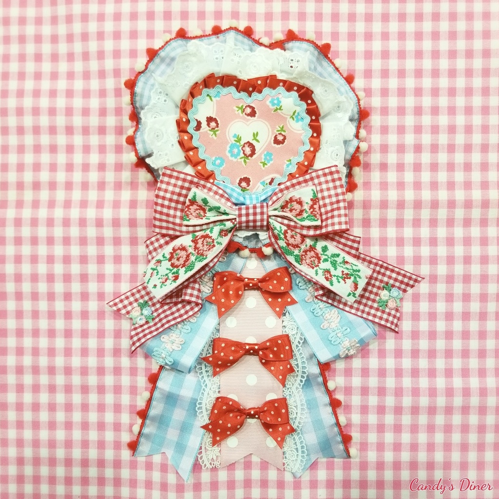 Heart Rose Rosette Brooch (SX)