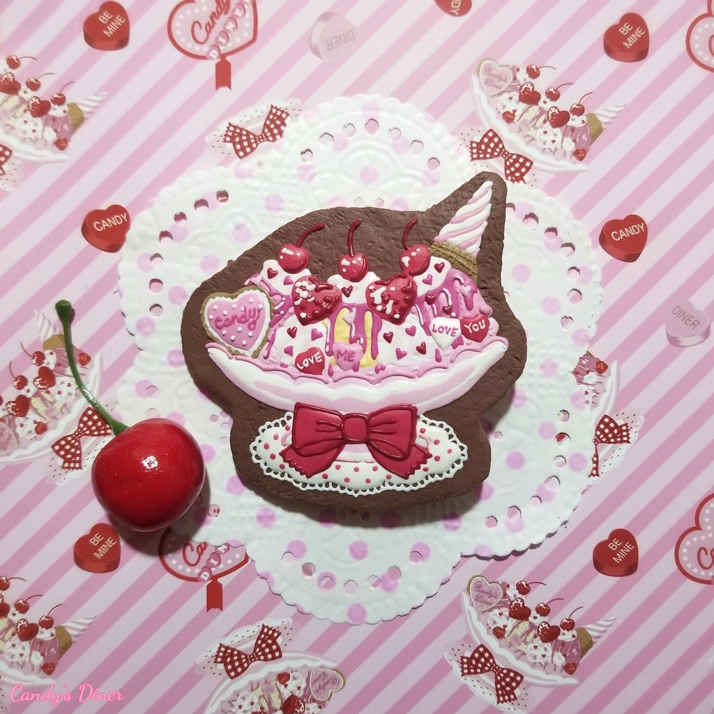 Candy Pink Banana Split Brooch