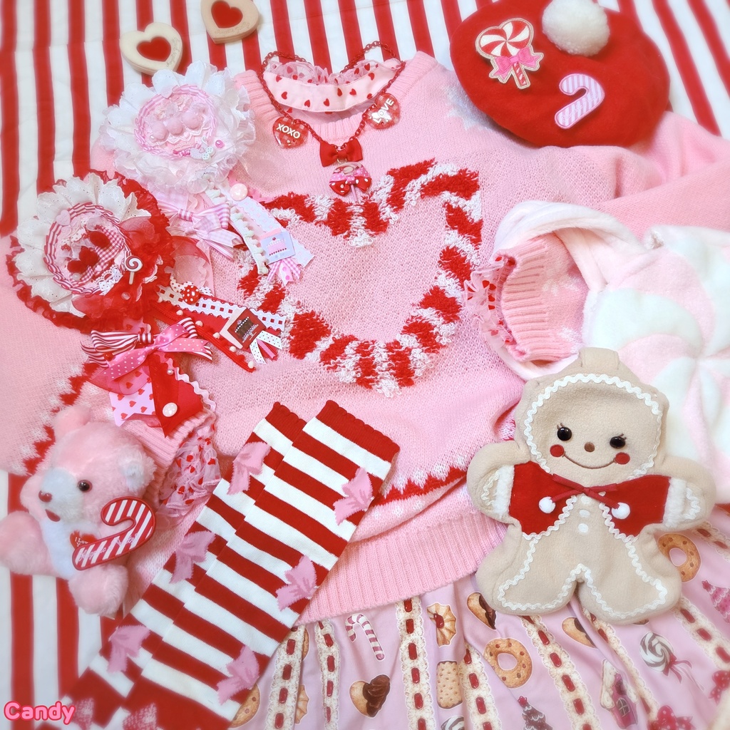 Sugary Christmas Tree Rosette Brooch ②