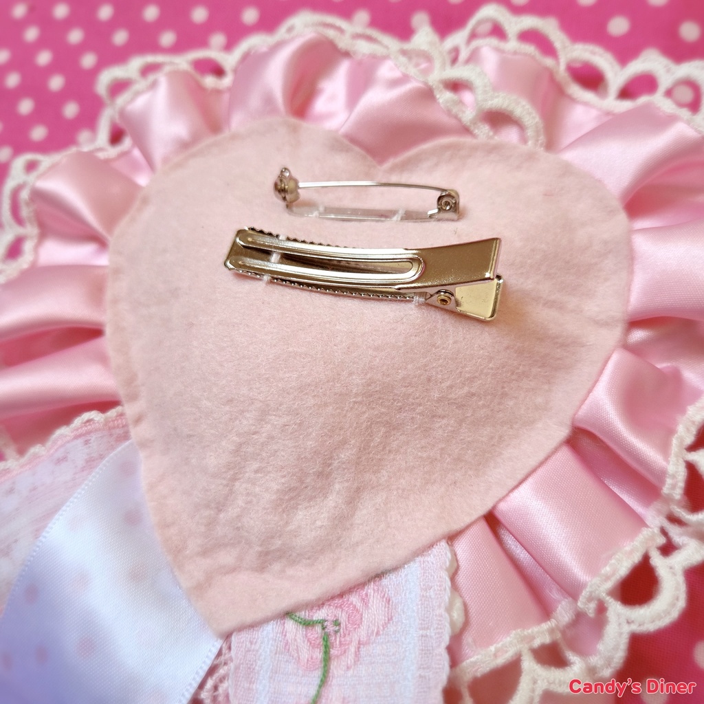 Rose In The Heart Rosette Brooch ③