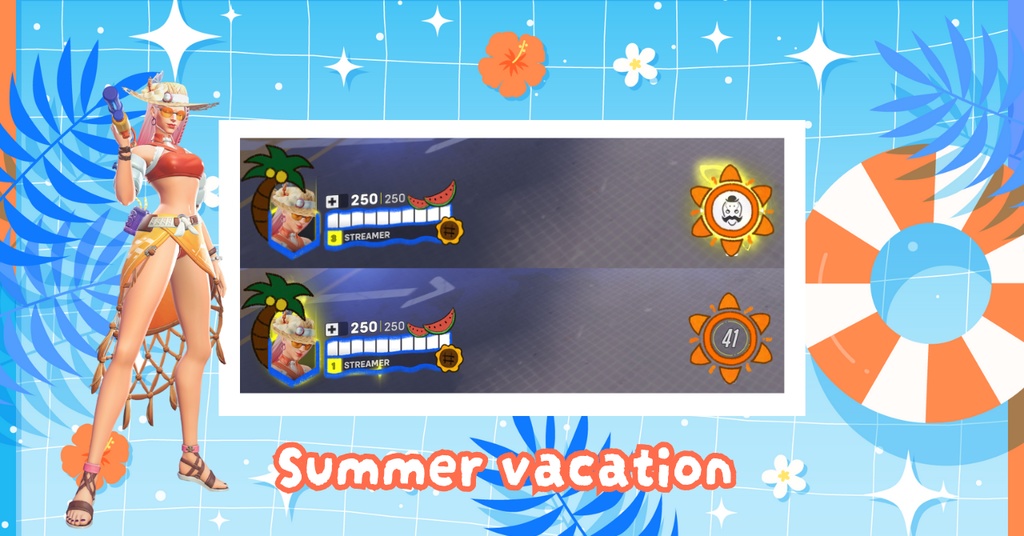 Overwatch 2 │ オーバーウォッチ2 │ オーバーレイ │ 夏休み絵日記風│ Overlay │ Summer vacation